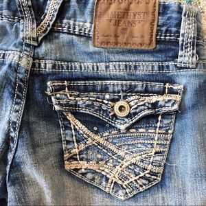 Amethyst distressed jeans